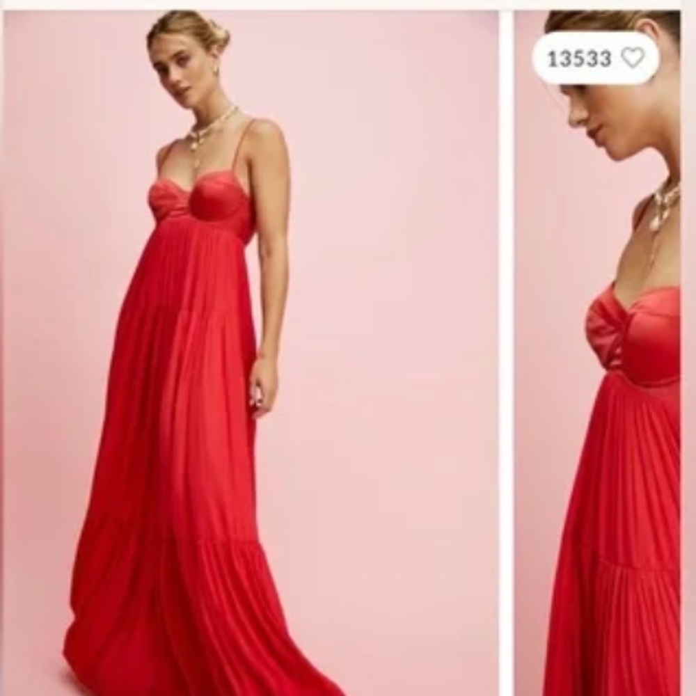 NWOT Free People Freya Red Maxi Dress